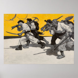 Schatzinsel, 1911 von Newell Convers Wyeth Poster