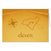 Schatzkarte für die Tischnummer