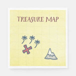 Schatzkarte Pirate Party Serviette