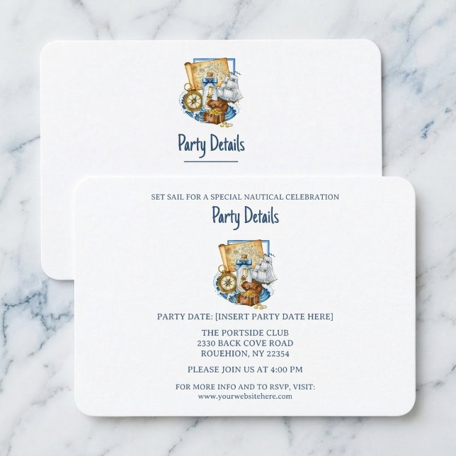 Schatzkiste Karte Boot Geburtstag QR-Code (Help your guests set sail.)