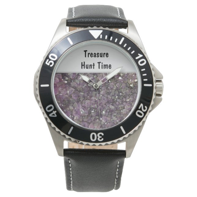 Schatzsuche Time Avid Rock Collector Rockhound Armbanduhr (Vorderseite)