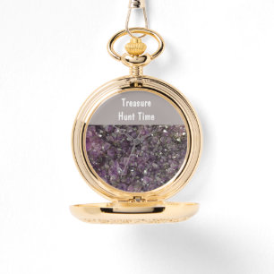 Schatzsuche Zeitgeologe Amethyst Rockhound Armbanduhr