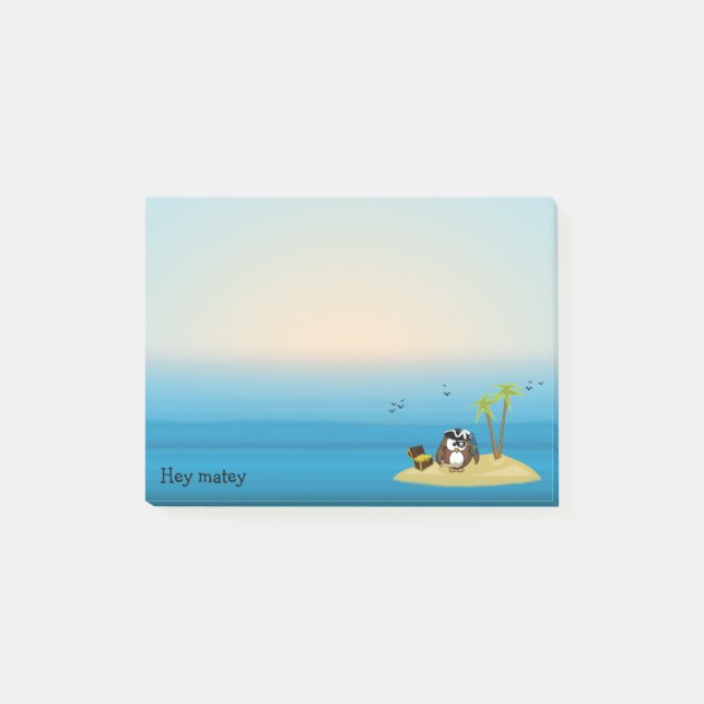 Schatzsucheeule Posten-Es-Anmerkungen Auflage Post-it Klebezettel (Vorderseite)