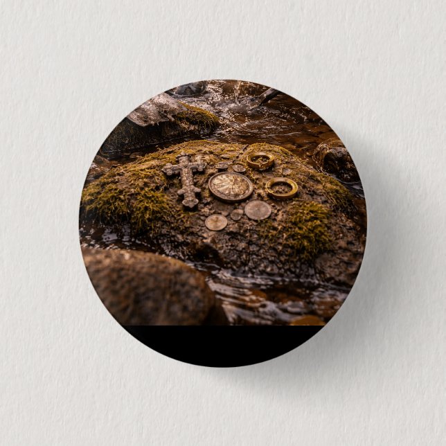 Schatzsucher-Detektorist-Grafik Button (Vorderseite)