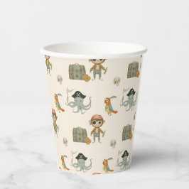 Schatzsucher Pirate Birthday Pappbecher