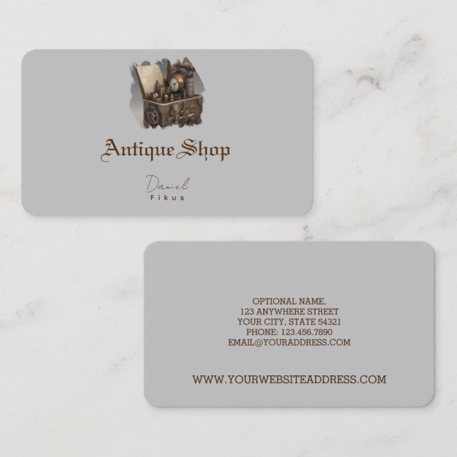 Schatztruhen Personalisiert Visitenkarte (Vorne/Hinten)