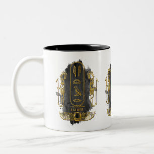 Schau deinen Namen in alten ägyptischen Schriftze Zweifarbige Tasse