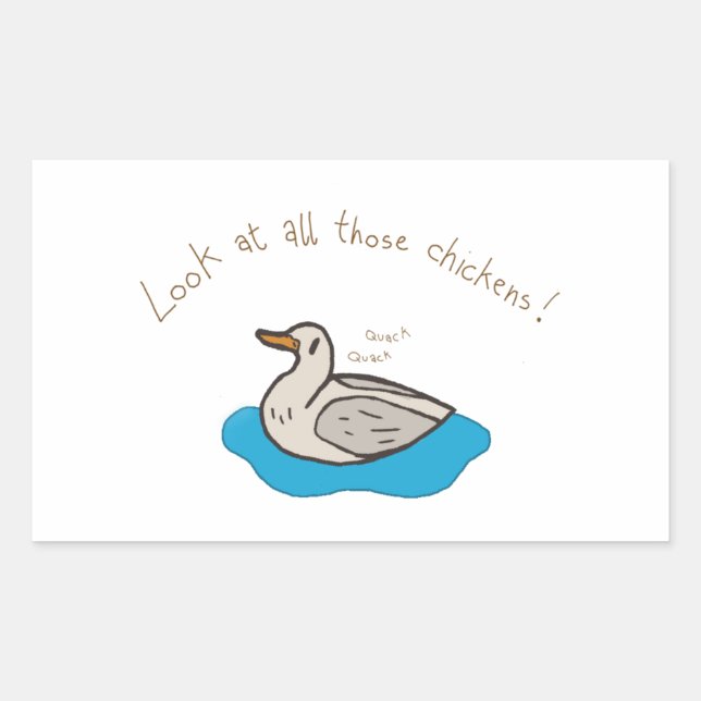 Schau dir all diese Hühner an! Rechteckiger Aufkleber (Vorderseite)