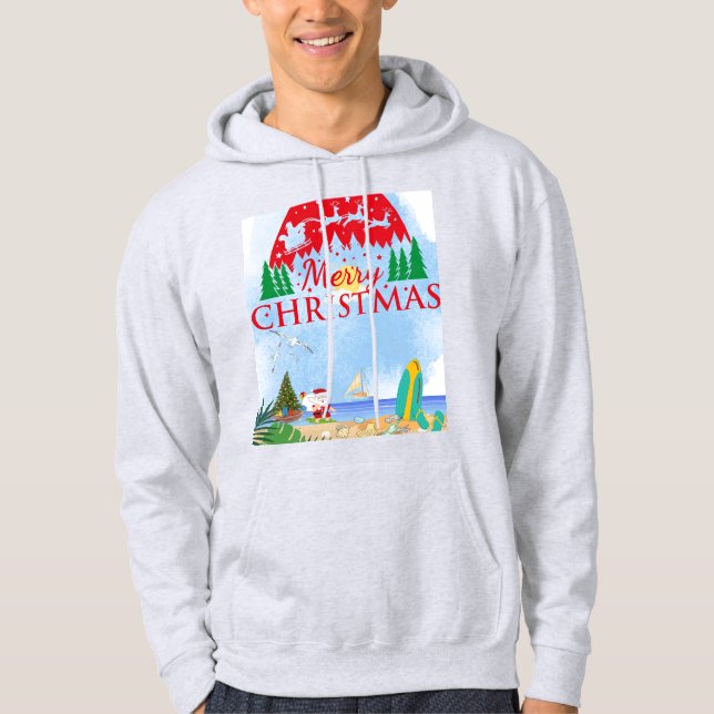 Schau dir das Boot mit Weihnachtsjubeln an Hoodie (Vorderseite)
