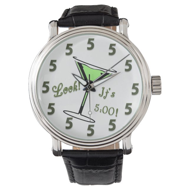 Schau! Es ist fünf Uhr! Martini Watch Armbanduhr (Vorderseite)