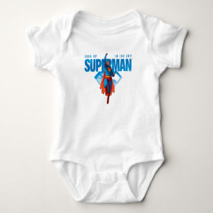 Schau hoch, es ist Superman Baby Strampler