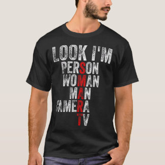 Schau, ich bin klug, Person Frau Mann Kamera TV Tr T-Shirt