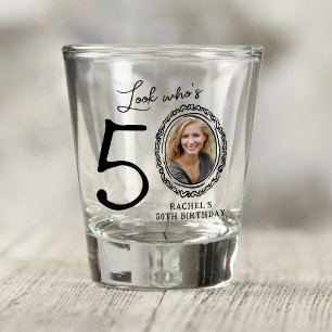 Schau mal, wer 50 ist! Foto 50. Geburtstag Schnapsglas