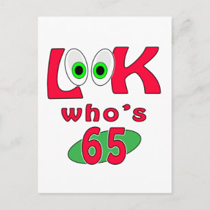 Schau mal, wer ist 65 ? postkarte