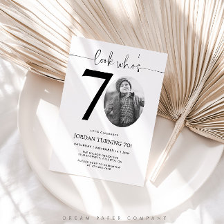 Schau mal, wer ist 70 | Foto 70. Geburtstagsfeier Einladung