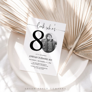 Schau mal, wer ist 80 | Foto 80. Geburtstag Einlad Einladung