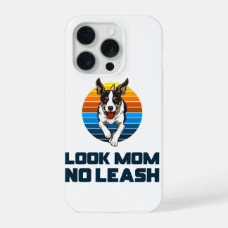 Schau Mama Ohne Leine Lustiges Retro-Hunde-Mama-Ge iPhone 15 Pro Hülle