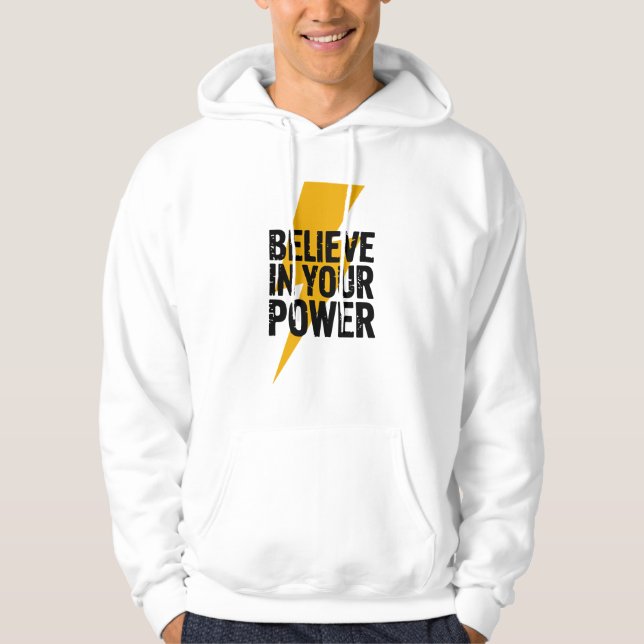 Schau nie zurück, mach harte Arbeit. Hoodie (Vorderseite)