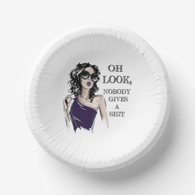 Schau, niemand kümmert sich um pappteller (Vorderseite)