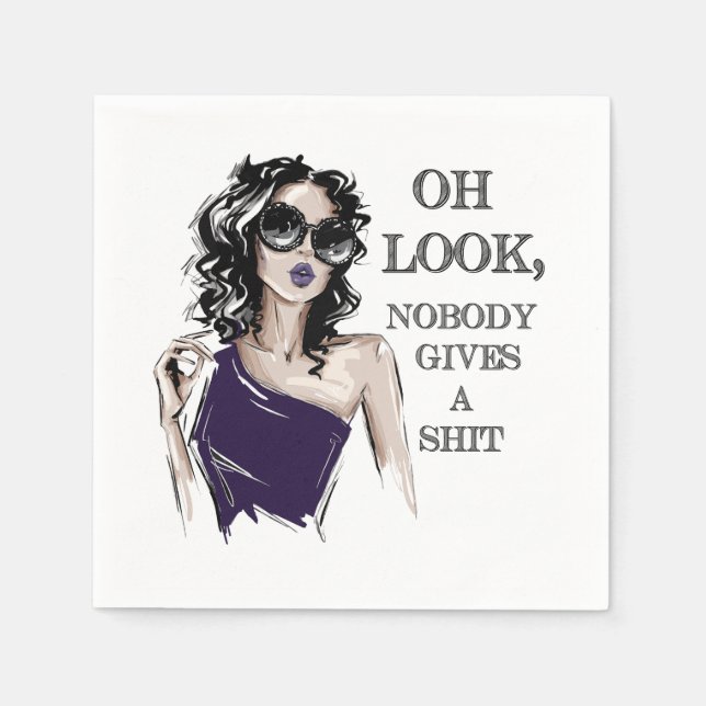 Schau, niemand kümmert sich um serviette (Vorderseite)