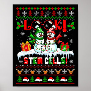 Schau! Stammzellen Weihnachten Schnee Paar Schneem Poster
