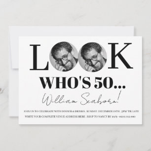 Schau wer 50 ist, 50. Einladung mit Foto individue