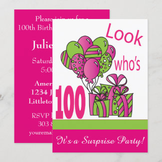 Schau, wer ist 100 | 100. Geburtstag Einladung