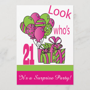 Schau, wer ist 21   21. Geburtstag Einladung