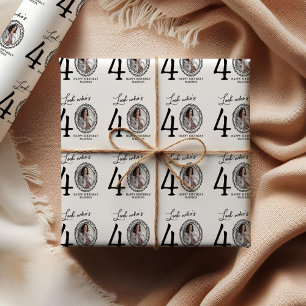 Schau, wer ist 40! Foto Happy Birthday Geschenkpapier Set