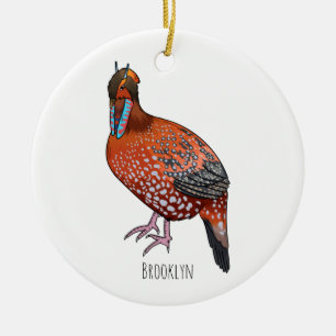 Schaubild des tragopanischen Cartoon von Cabot Keramik Ornament