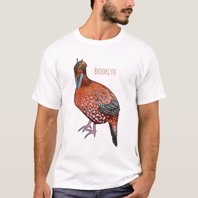 Schaubild des tragopanischen Cartoon von Cabot T-Shirt (Vorderseite)