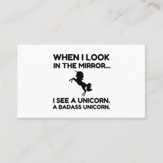 SCHAUE ICH EINE BADASSE UNICORN SEHE VISITENKARTE