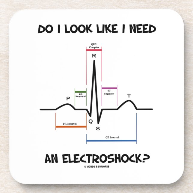Schaue ich, wie ich einen Electroshock benötige? Getränkeuntersetzer (Vorderseite)