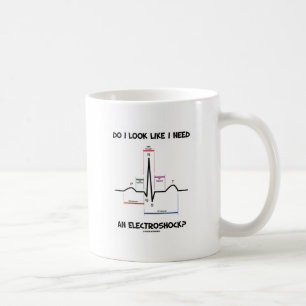Schaue ich, wie ich einen Electroshock benötige? Kaffeetasse