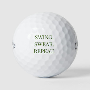 Schauen. Schwur. Wieder von vorne. Funny Gift Golf Golfball