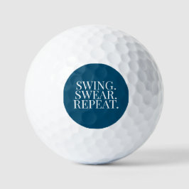 Schauen. Schwur. Wieder von vorne. Funny Gift Golfball