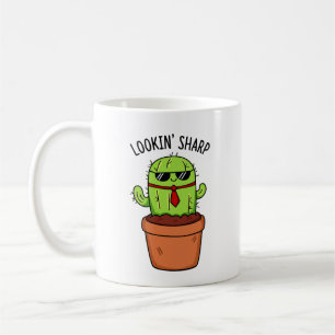 Schauen Sharp Funny Cactus Pun Kaffeetasse