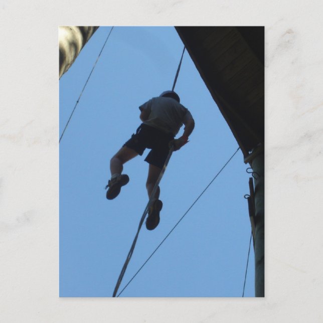 Schauen Sie heraus unter Postkarte (Vorderseite)