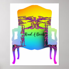 Schauen Sie, lesen Sie ein Buchposter Poster
