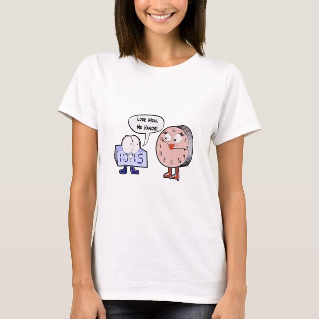 Schauen Sie Mama, keine Hände! T-Shirt (Vorderseite)