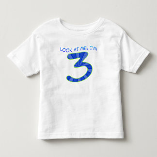 Schauen Sie mich an, ich bin 3 - blau Kleinkind T-shirt