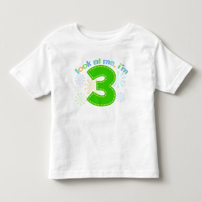 Schauen Sie mich an, ich bin 3 - grün Kleinkind T-shirt (Vorderseite)