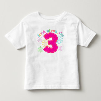 Schauen Sie mich an, ich bin 3 - rosa Kleinkind T-shirt