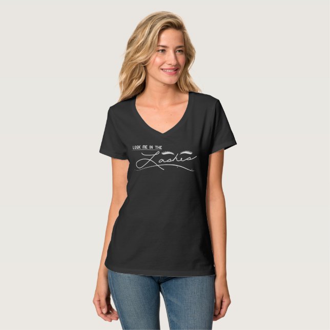 Schauen Sie mich in den grafischen Peitschen T-Shirt (Vorderseite Vollansicht)