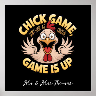 Schauen Sie nicht auf das Huhn The Funny Game Poster