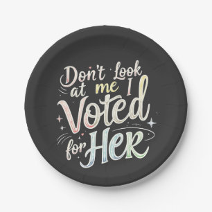 Schauen Sie nicht, ich habe für ihre Kamala Harris Pappteller