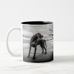 Schauen Sie nicht zurück, denn das Beste ist noch, Zweifarbige Tasse