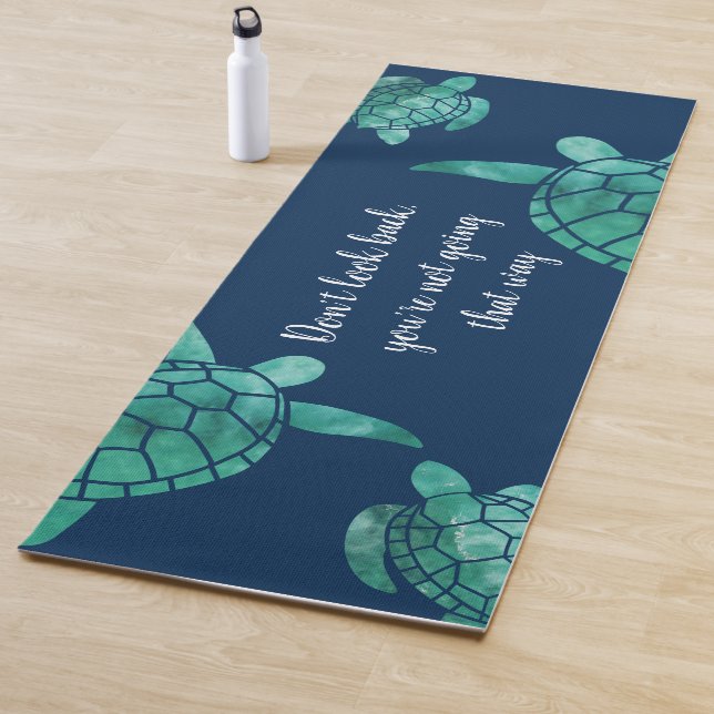 Schauen Sie nicht zurück Schwimmen Aquamarine Schi Yogamatte (Beispiel)