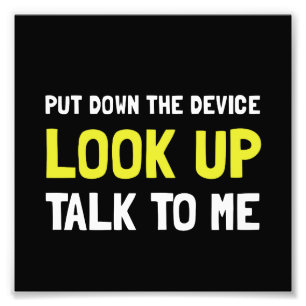 Schauen Sie oben Fotodruck