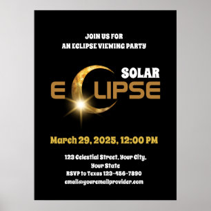 Schauen Sie sich die teilweise Solar-Eclipse 3.29. Poster